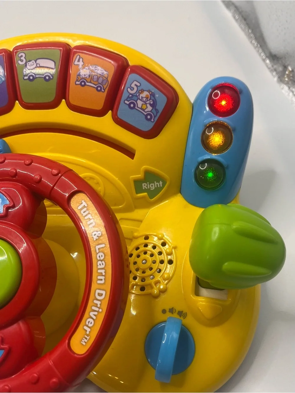 V-Tech Electronic Toddler Baby Toy Lot Phone Lady Bug Steering Wheel Light Sound